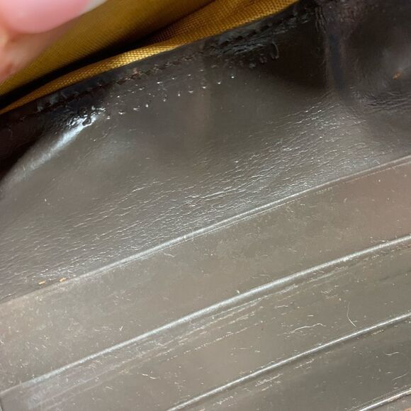 Authentic Gucci Leather/Canvas Bamboo Wallet Brown - Picture 9 of 11